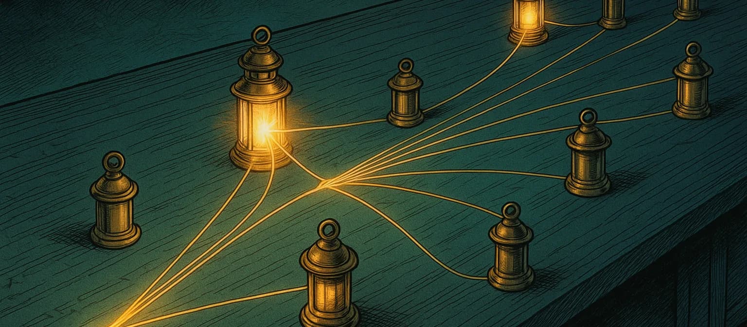 Cover art for Attention, conceptually: a soft lookup over every token